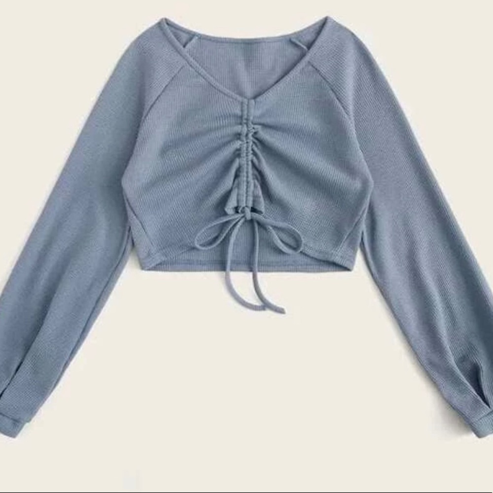 Plus Size Drawstring Top - Picture 2 of 5